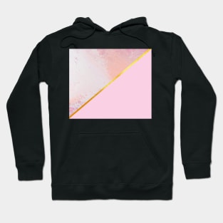 Pink and gold, marble paint Hoodie